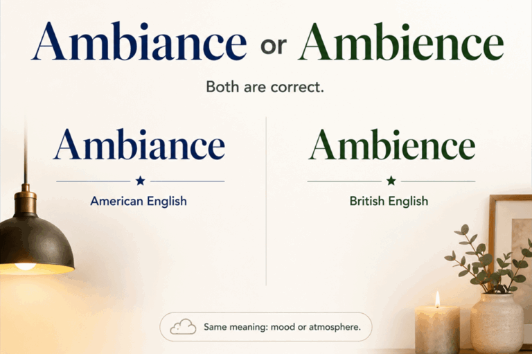 Ambiance or ambience