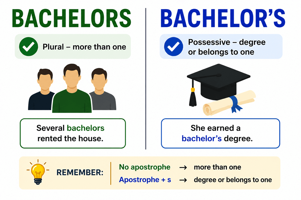 Bachelors or bachelor's
