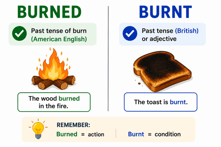 Burned or burnt