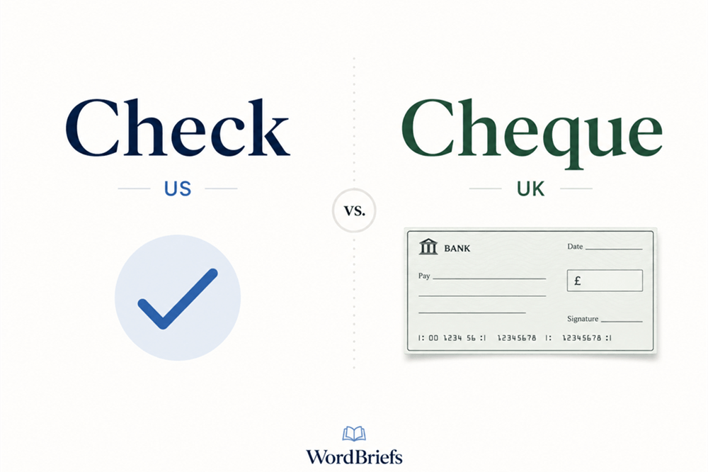 Check or cheque