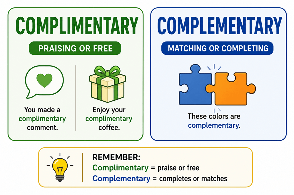 Complimentary or complementary