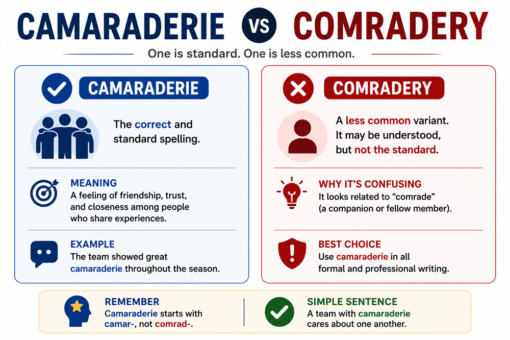 Comradery or camaraderie