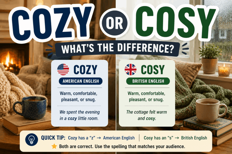 Cozy or cosy