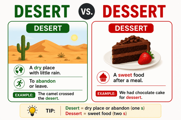 Desert or dessert