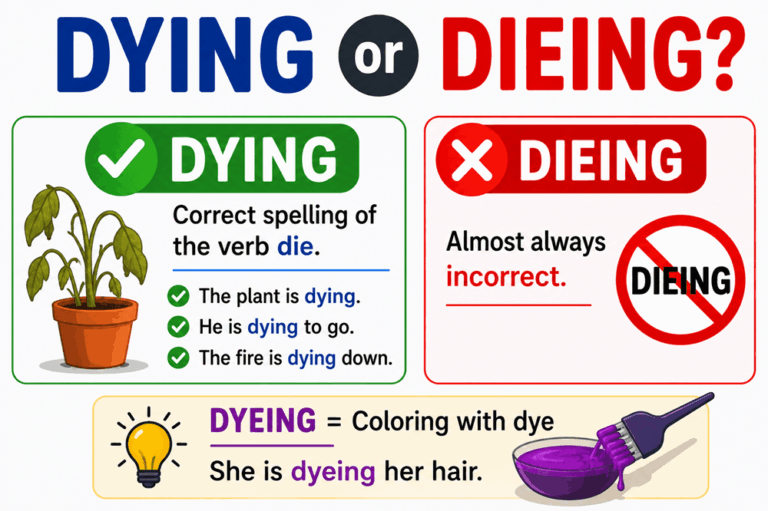 Dieing or dying