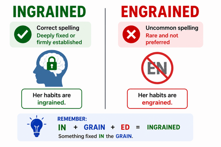 Engrained or ingrained