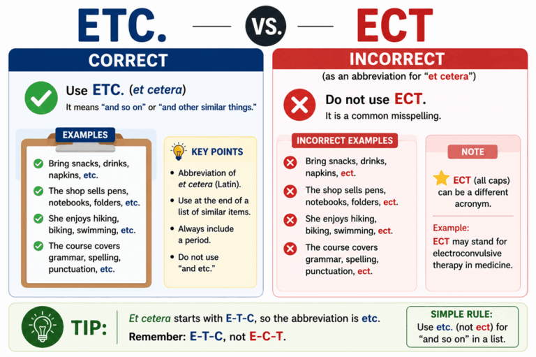 Etc or ect