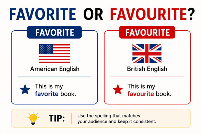 Favourite or favorite