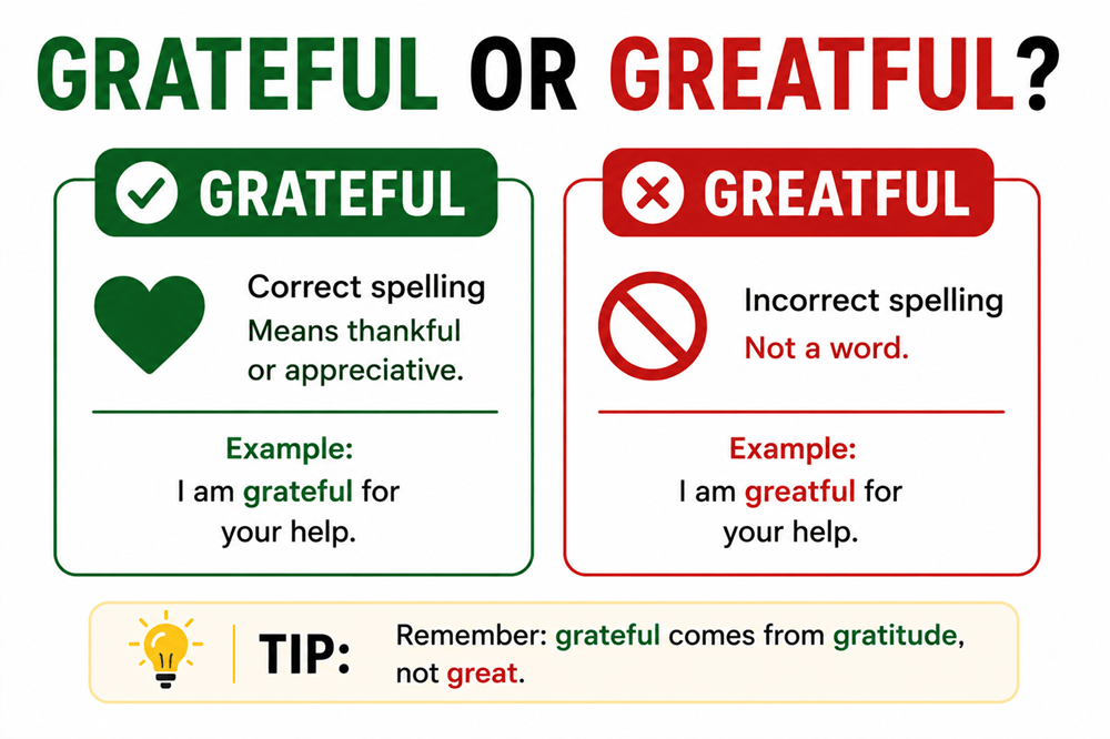 Grateful or greatful