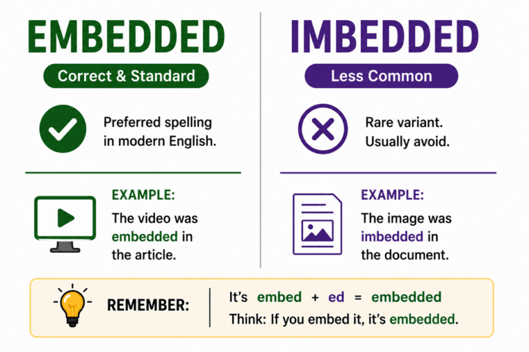 Imbedded or embedded
