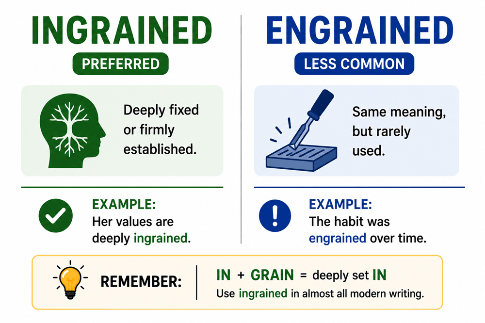 Ingrained or engrained
