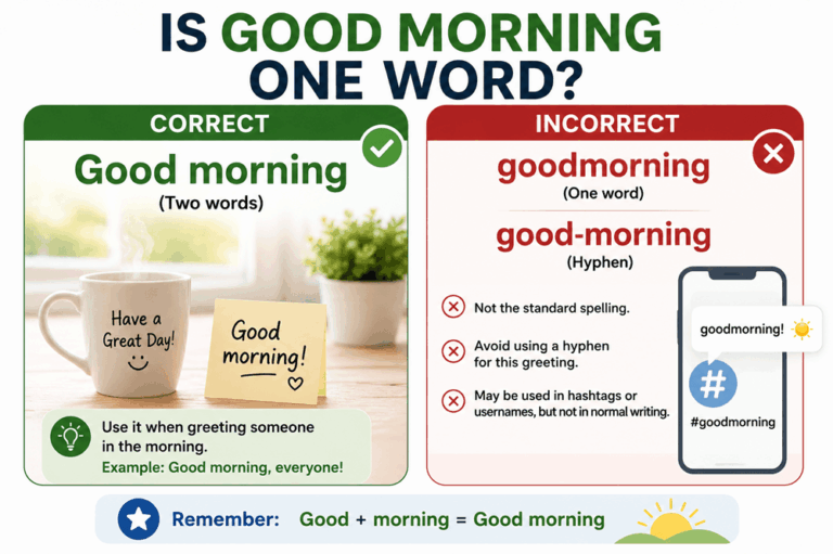Is good morning one word