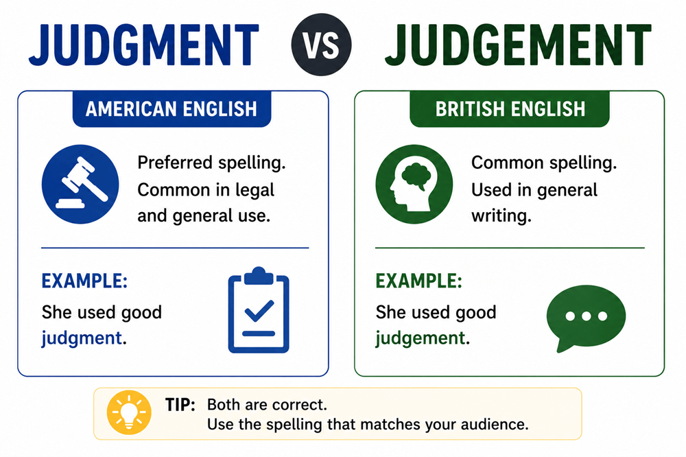 Judgement or judgment