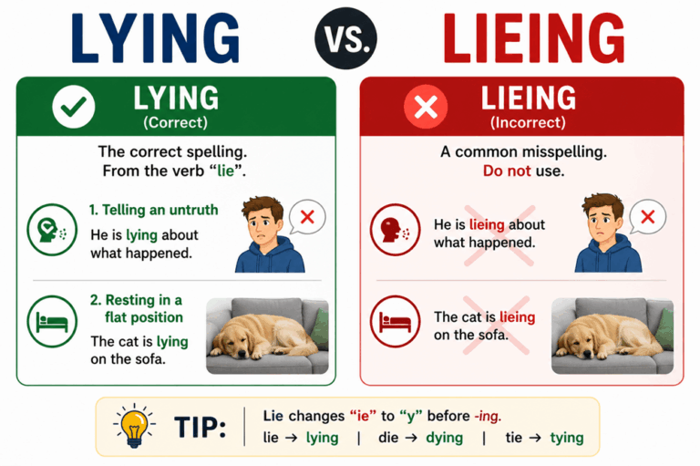 Lieing or lying