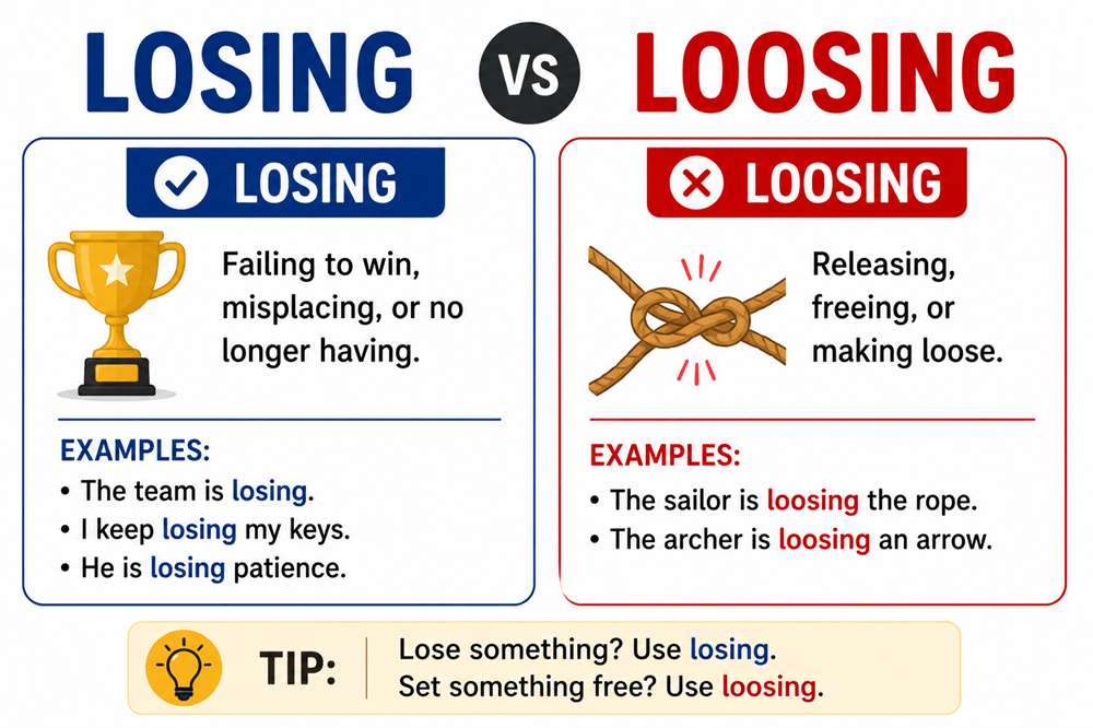 Loosing or losing