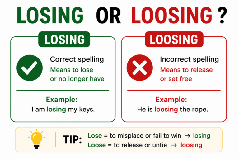 Losing or loosing