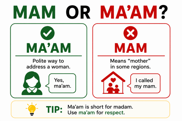 Mam or ma'am