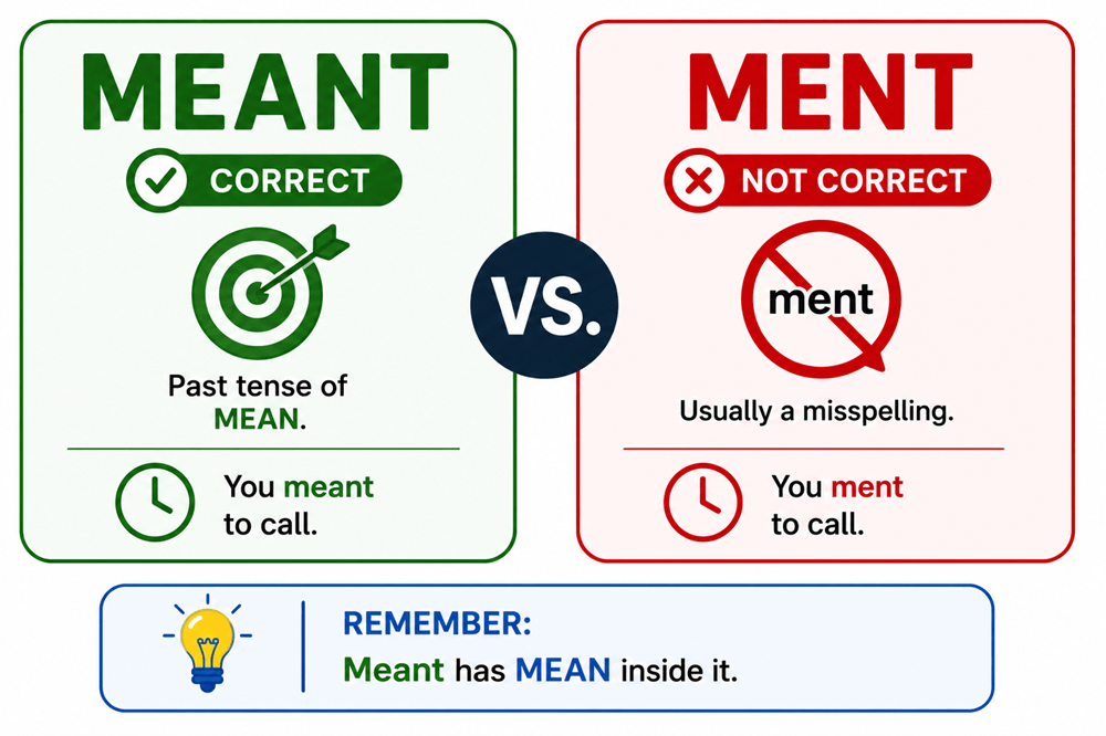 Meant or ment