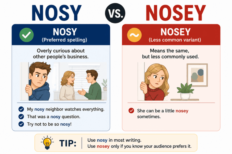 Nosey or nosy