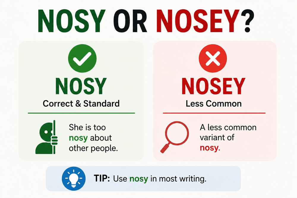 Nosy or nosey