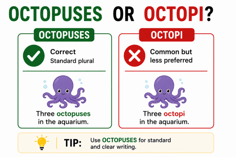 Octopuses or octopi