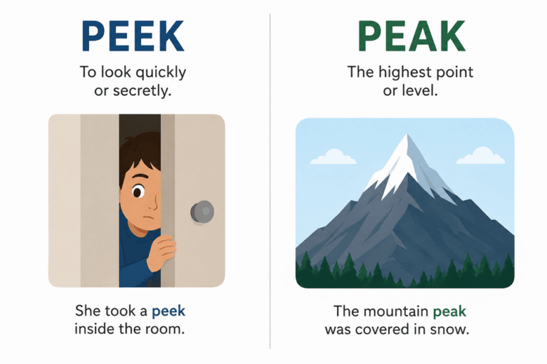 Peek or peak