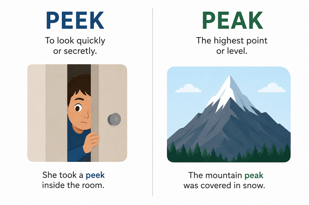 Peek or peak