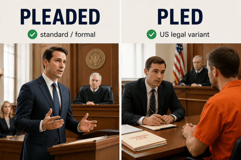 Pleaded or pled