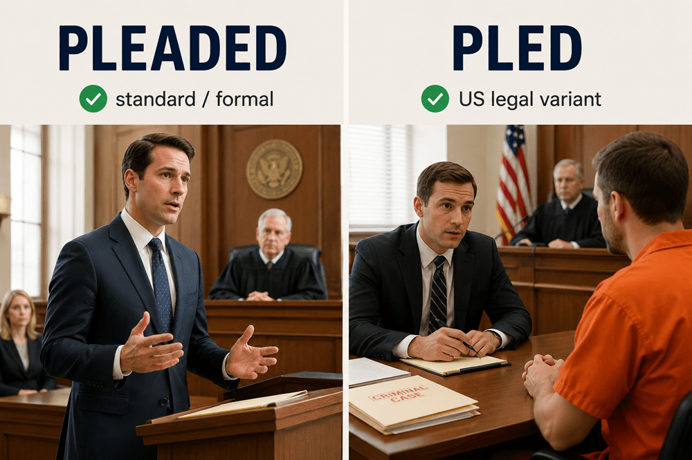 Pleaded or pled