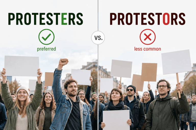 Protesters or protestors