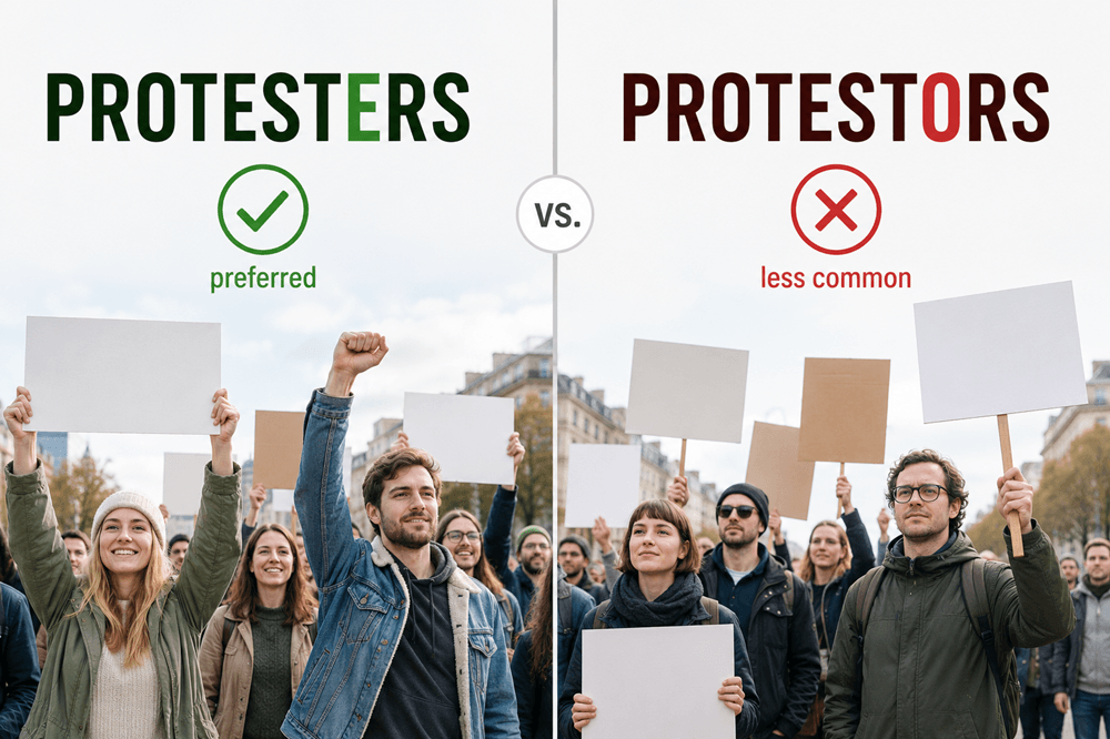 Protesters or protestors
