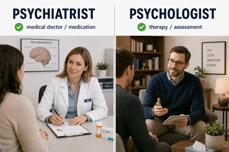 Psychiatrist or psychologist