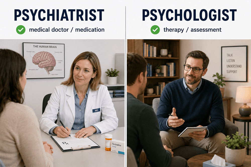 Psychiatrist or psychologist