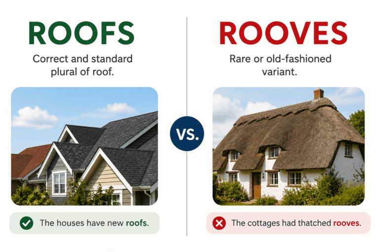 Roofs or rooves