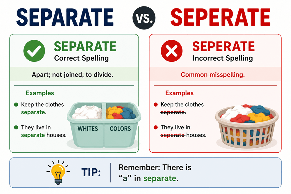 Seperate or separate