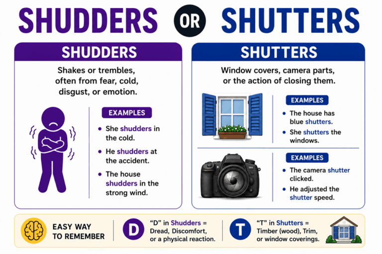 Shudders or shutters
