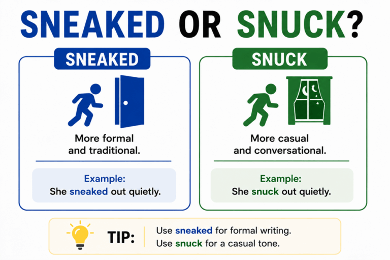 Sneaked or snuck