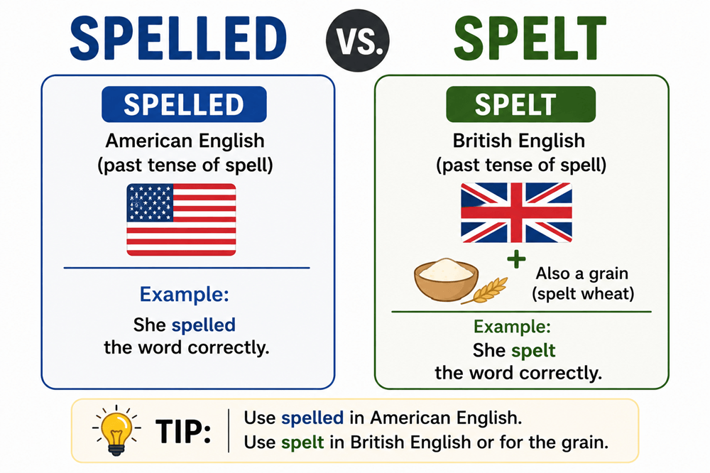 Spelt or spelled