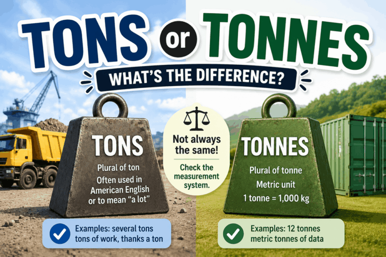 Tons or tonnes