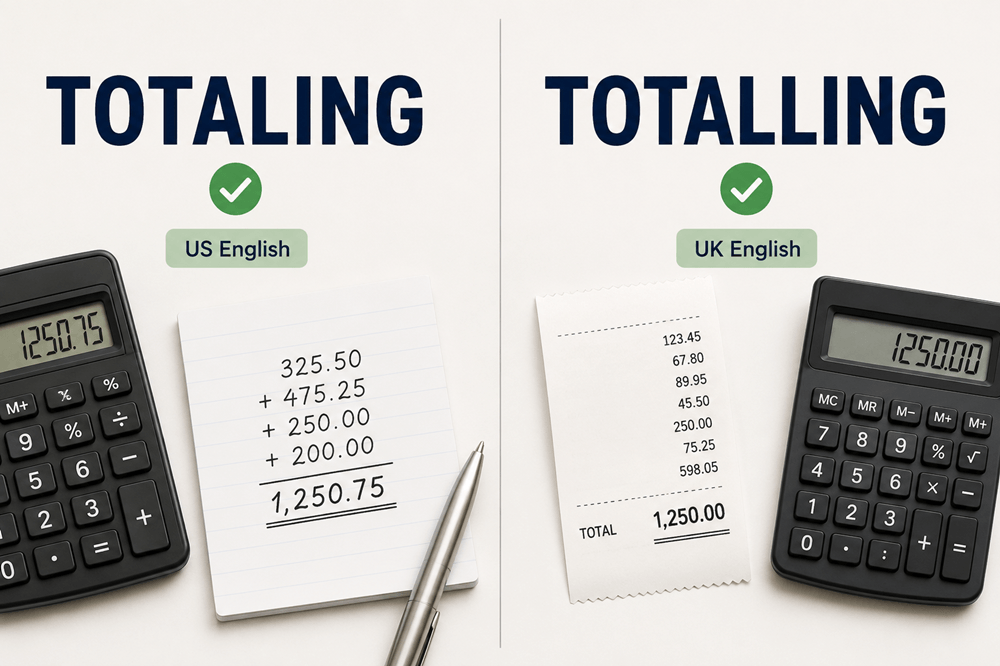 Totalling or totaling