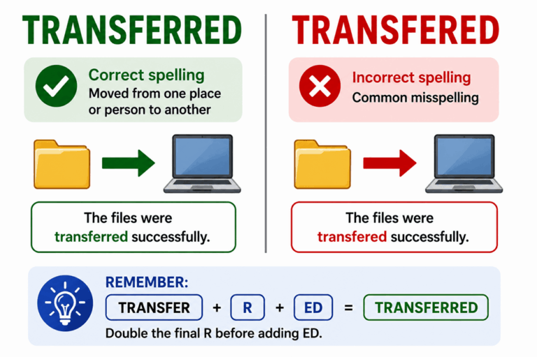 Transferred or transfered