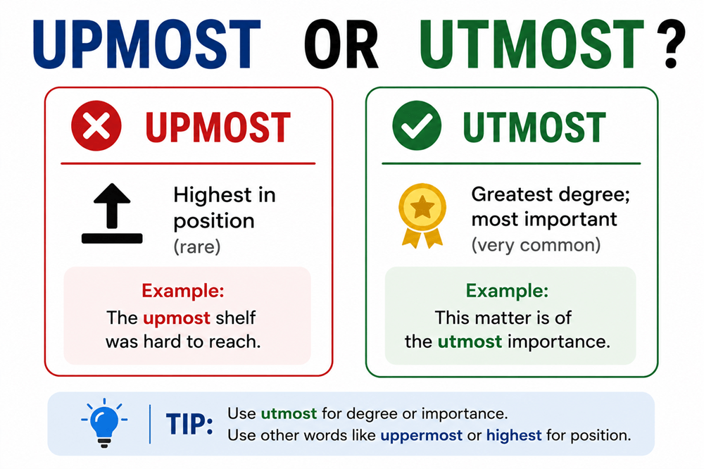 Upmost or utmost