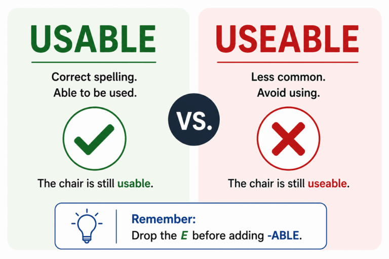 Useable or usable