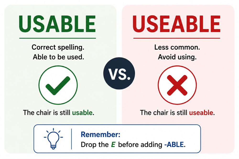 Useable or usable