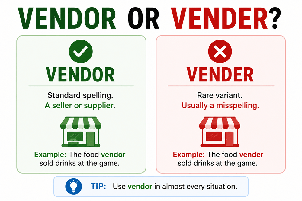 Vender or vendor