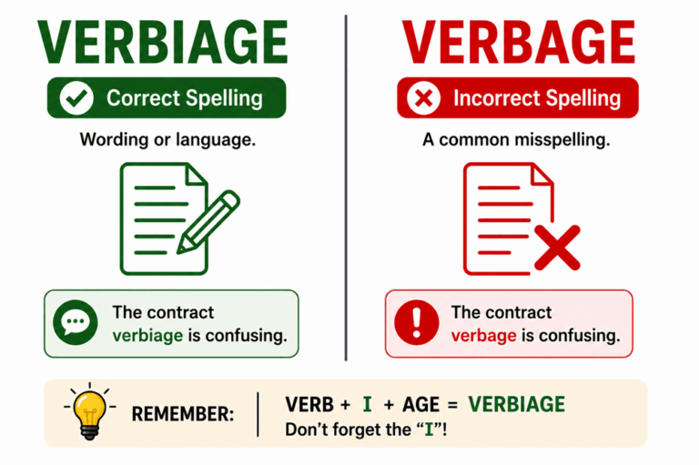 Verbiage or verbage