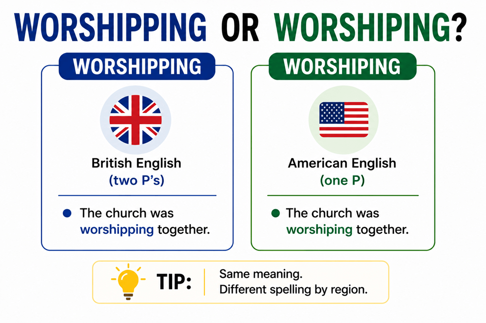 Worshipping or worshiping