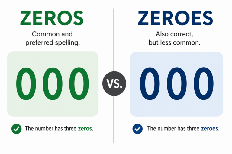 Zeros or zeroes