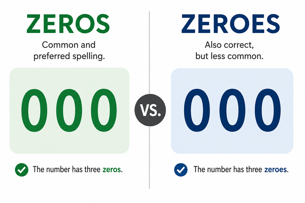 Zeros or zeroes