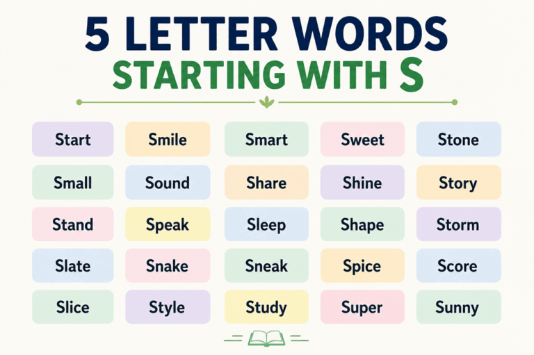 5 letter word starting with s